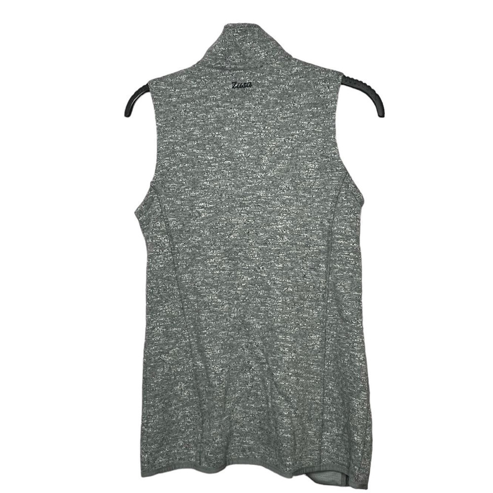 Zusa Women's Midtown Gray Fleece Zipper Vest Logo Size Small New - Picture 2 of 12